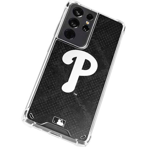 MLB Philadelphia Phillies Dark Wash Galaxy S21 Ultra 5G Clear Case