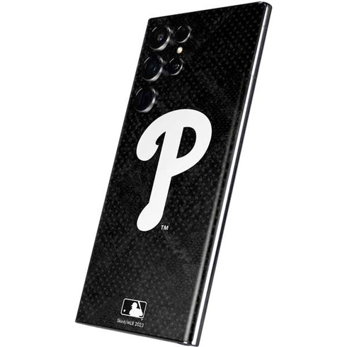 MLB Philadelphia Phillies Dark Wash Galaxy S22 Ultra Skin
