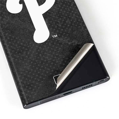 MLB Philadelphia Phillies Dark Wash Galaxy S22 Ultra Skin