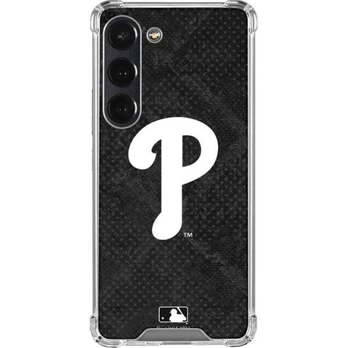 MLB Philadelphia Phillies Dark Wash Galaxy S23 Clear Case