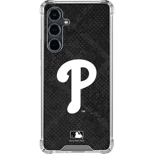 MLB Philadelphia Phillies Dark Wash Galaxy S23 FE Clear Case