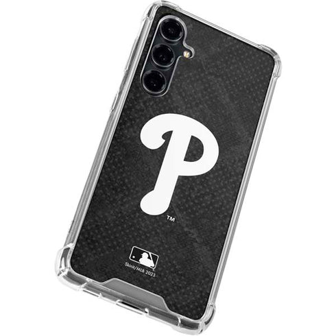 MLB Philadelphia Phillies Dark Wash Galaxy S23 FE Clear Case
