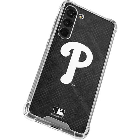MLB Philadelphia Phillies Dark Wash Galaxy S23 Plus Clear Case