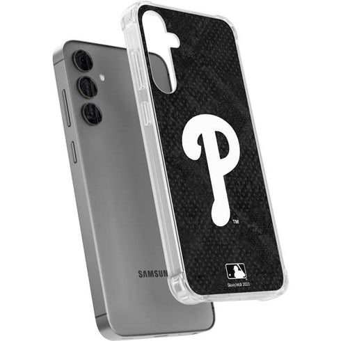 MLB Philadelphia Phillies Dark Wash Galaxy S24 Plus Clear Case