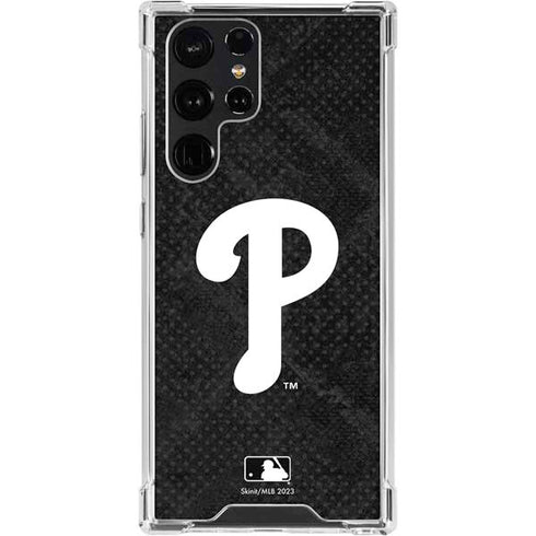 MLB Philadelphia Phillies Dark Wash Galaxy S24 Ultra Clear Case