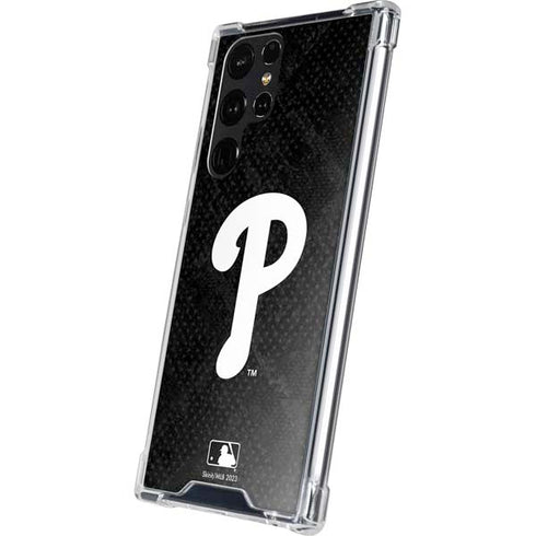 MLB Philadelphia Phillies Dark Wash Galaxy S24 Ultra Clear Case