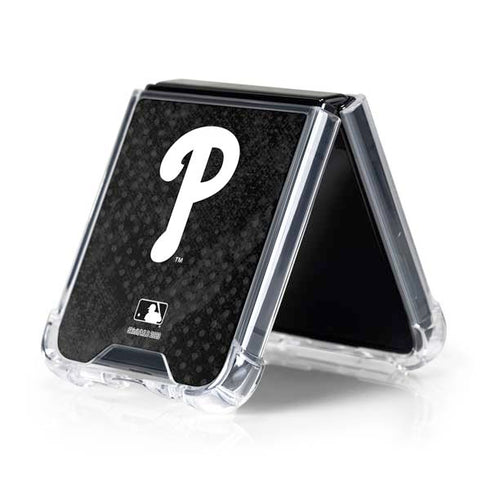MLB Philadelphia Phillies Dark Wash Galaxy Z Flip5 5G Clear Case