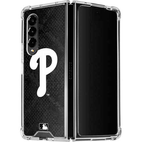MLB Philadelphia Phillies Dark Wash Galaxy Z Fold4 5G Clear Case
