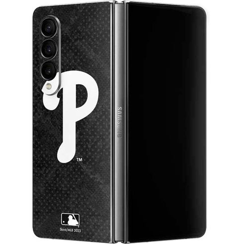 MLB Philadelphia Phillies Dark Wash Galaxy Z Fold4 5G Skin