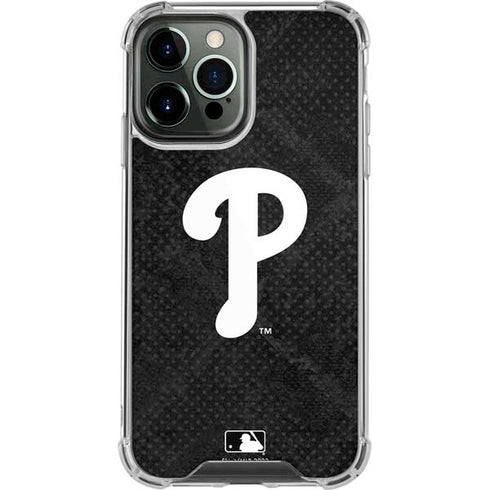 MLB Philadelphia Phillies Dark Wash iPhone 14 Pro Max Clear Case