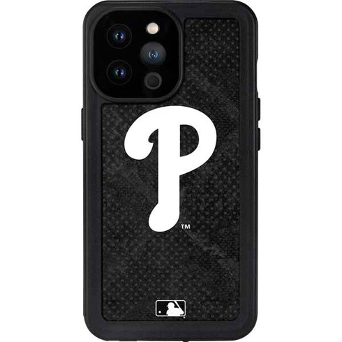 MLB Philadelphia Phillies Dark Wash iPhone 14 Pro Max Waterproof Case