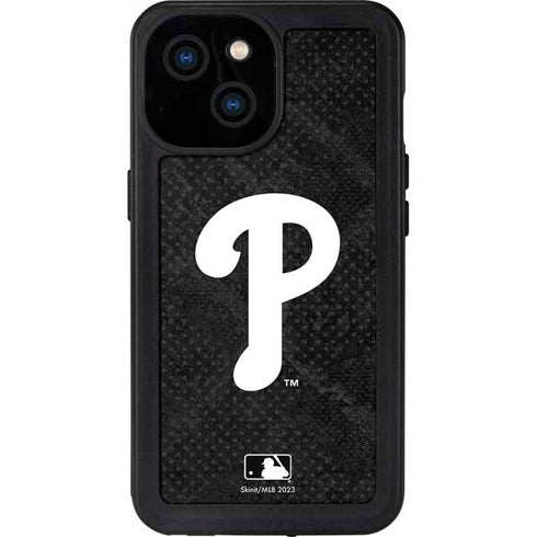 MLB Philadelphia Phillies Dark Wash iPhone 15 Waterproof Case