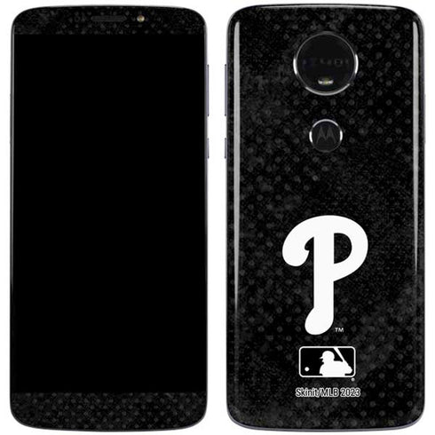 MLB Philadelphia Phillies Dark Wash Moto E5 Plus Skin