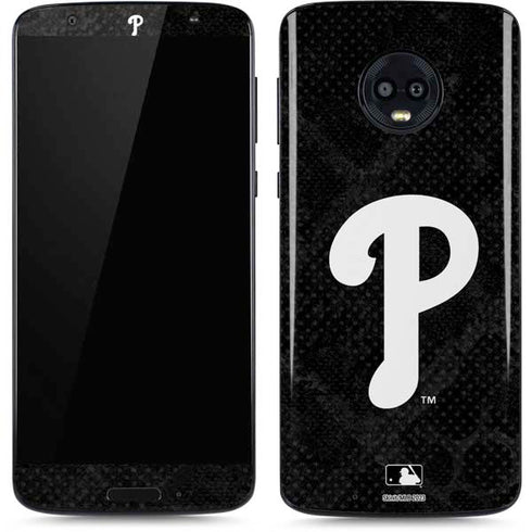 MLB Philadelphia Phillies Dark Wash Moto G6 Skin