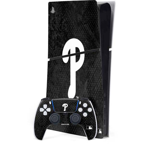 MLB Philadelphia Phillies Dark Wash PS5 Slim Digital Edition Bundle Skin