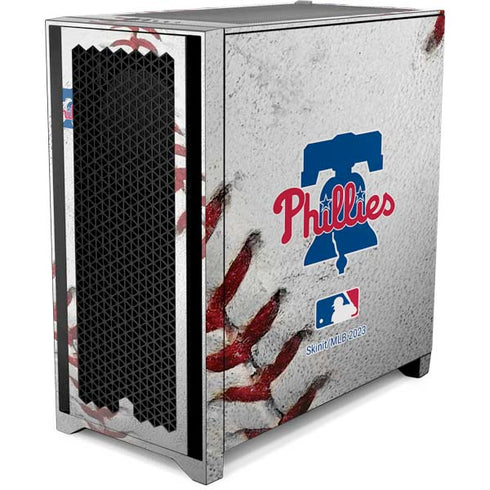 MLB Philadelphia Phillies Game Ball Corsair 4000D Tempered Glass Mid-Tower ATX Case Skin