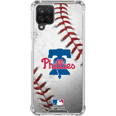 MLB Philadelphia Phillies Game Ball Galaxy A12 Clear Case