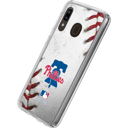 MLB Philadelphia Phillies Game Ball Galaxy A20 Clear Case