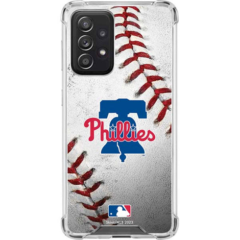 MLB Philadelphia Phillies Game Ball Galaxy A52 5G Clear Case