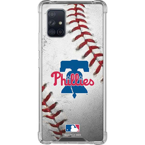 MLB Philadelphia Phillies Game Ball Galaxy A71 5G Clear Case