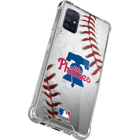 MLB Philadelphia Phillies Game Ball Galaxy A71 5G Clear Case