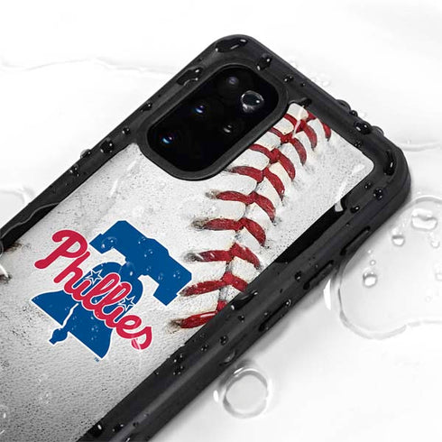 MLB Philadelphia Phillies Game Ball Galaxy S20 Plus Waterproof Case