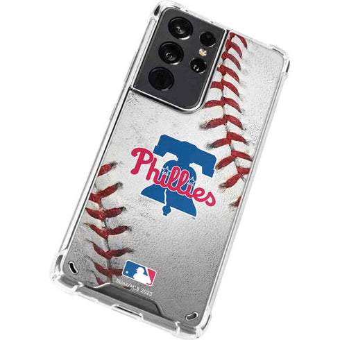 MLB Philadelphia Phillies Game Ball Galaxy S21 Ultra 5G Clear Case
