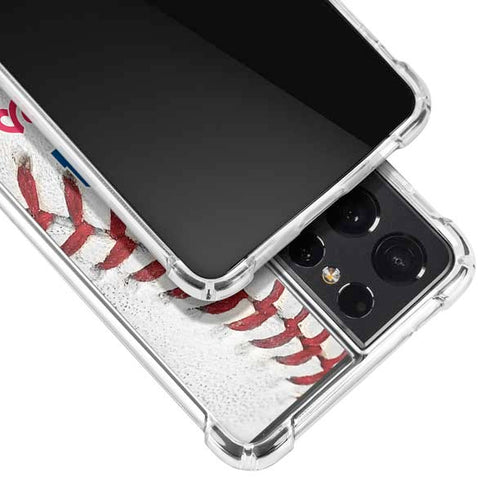 MLB Philadelphia Phillies Game Ball Galaxy S21 Ultra 5G Clear Case