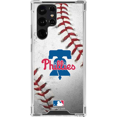 MLB Philadelphia Phillies Game Ball Galaxy S22 Ultra Clear Case