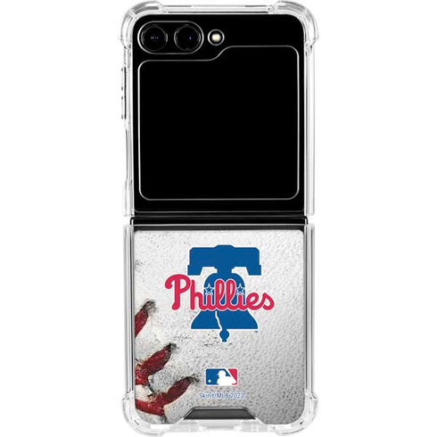 MLB Philadelphia Phillies Game Ball Galaxy Z Flip5 5G Clear Case