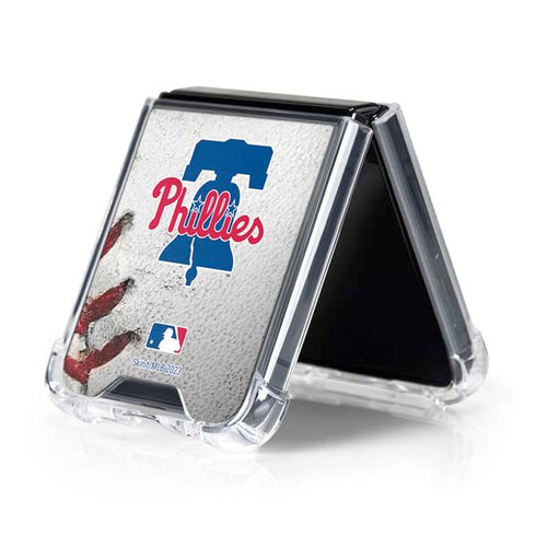 MLB Philadelphia Phillies Game Ball Galaxy Z Flip5 5G Clear Case