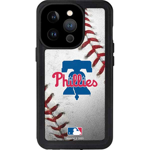 MLB Philadelphia Phillies Game Ball iPhone 14 Pro Waterproof Case