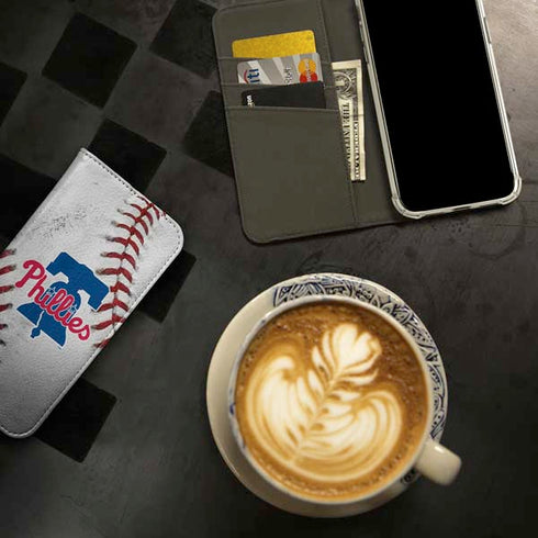 MLB Philadelphia Phillies Game Ball iPhone 15 Plus Folio Case
