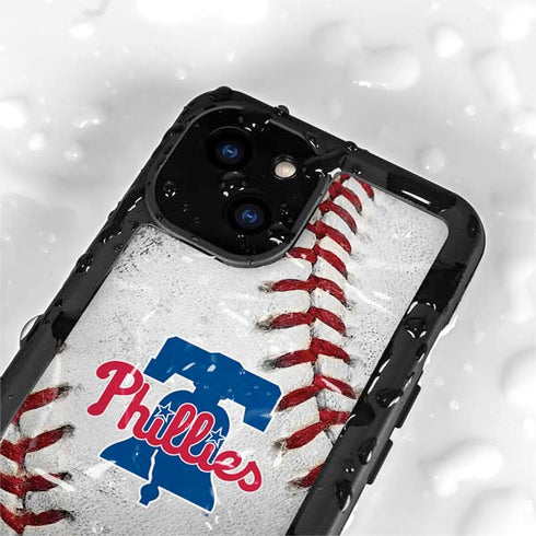 MLB Philadelphia Phillies Game Ball iPhone 15 Plus Waterproof Case