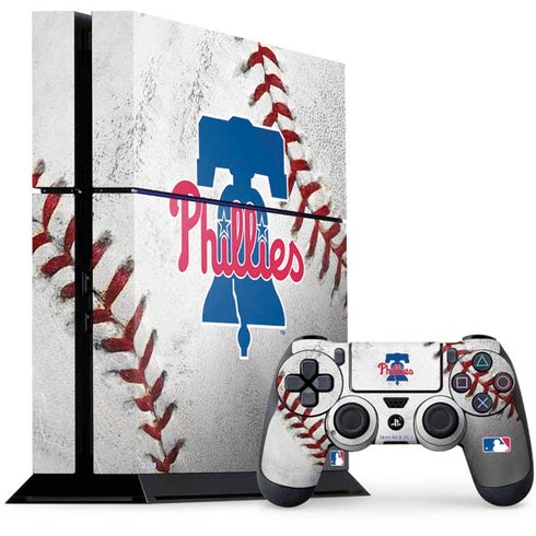 MLB Philadelphia Phillies Game Ball PS4 Console and Controller Bundle Skin