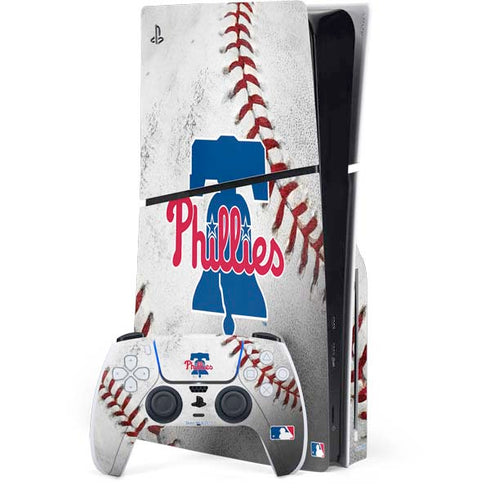 MLB Philadelphia Phillies Game Ball PS5 Slim Disk Bundle Skin
