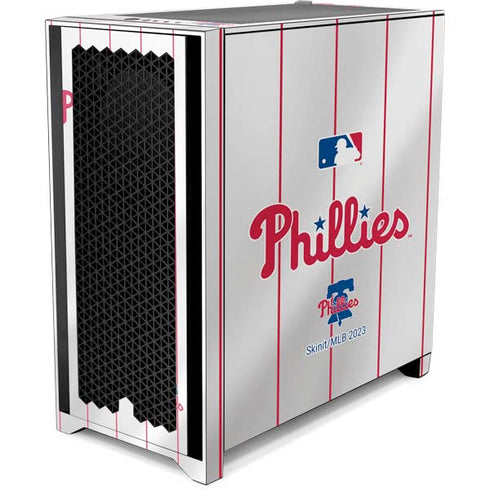 MLB Philadelphia Phillies Home Jersey Corsair 4000D Tempered Glass Mid-Tower ATX Case Skin