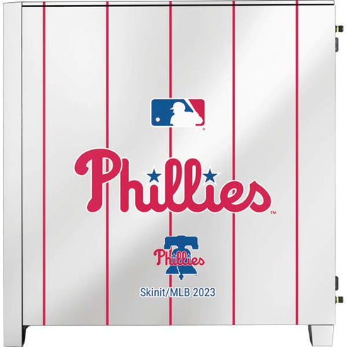 MLB Philadelphia Phillies Home Jersey Corsair 4000D Tempered Glass Mid-Tower ATX Case Skin