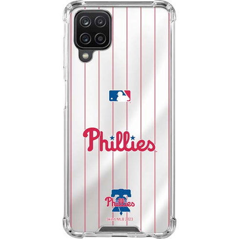MLB Philadelphia Phillies Home Jersey Galaxy A12 Clear Case