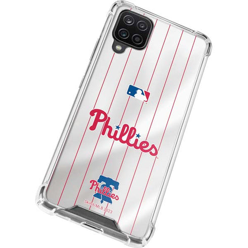 MLB Philadelphia Phillies Home Jersey Galaxy A12 Clear Case