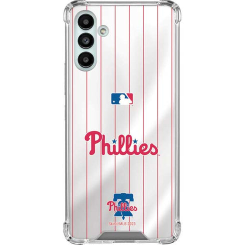 MLB Philadelphia Phillies Home Jersey Galaxy A13 5G Clear Case