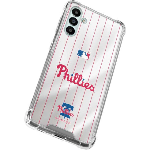 MLB Philadelphia Phillies Home Jersey Galaxy A13 5G Clear Case