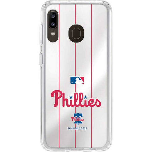 MLB Philadelphia Phillies Home Jersey Galaxy A20 Clear Case