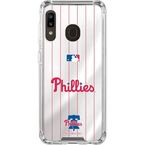 MLB Philadelphia Phillies Home Jersey Galaxy A30 Clear Case