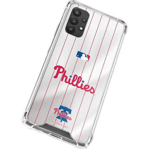 MLB Philadelphia Phillies Home Jersey Galaxy A32 5G Clear Case