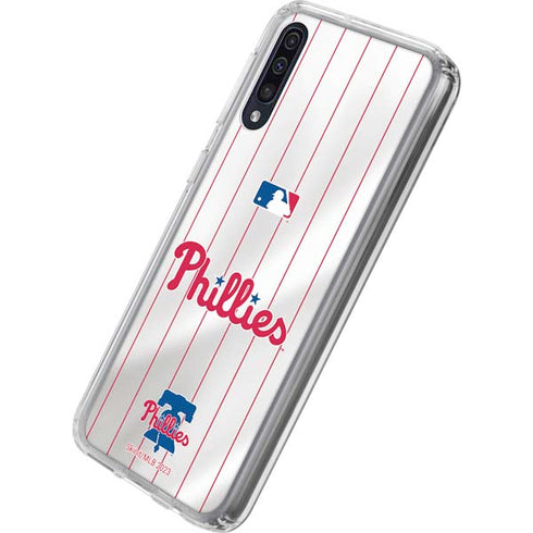 MLB Philadelphia Phillies Home Jersey Galaxy A50 Clear Case