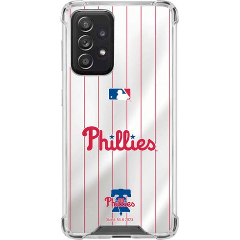 MLB Philadelphia Phillies Home Jersey Galaxy A52 5G Clear Case