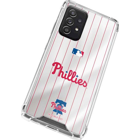MLB Philadelphia Phillies Home Jersey Galaxy A52 5G Clear Case