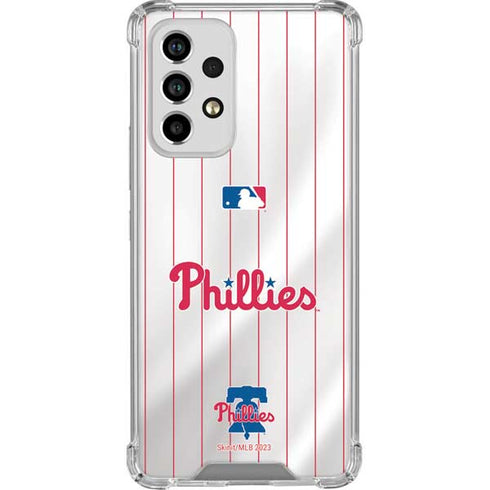 MLB Philadelphia Phillies Home Jersey Galaxy A53 5G Clear Case