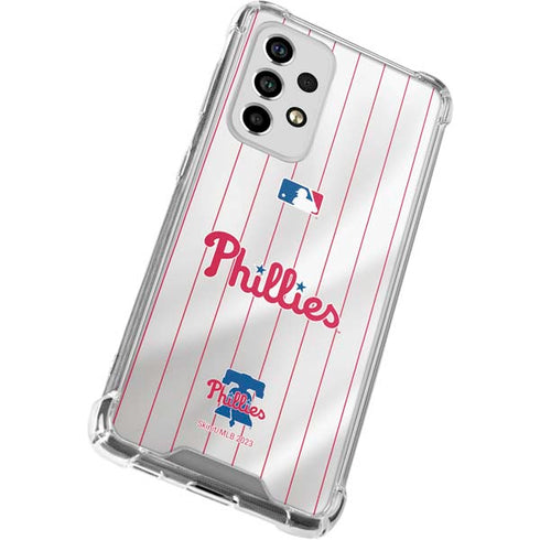 MLB Philadelphia Phillies Home Jersey Galaxy A53 5G Clear Case
